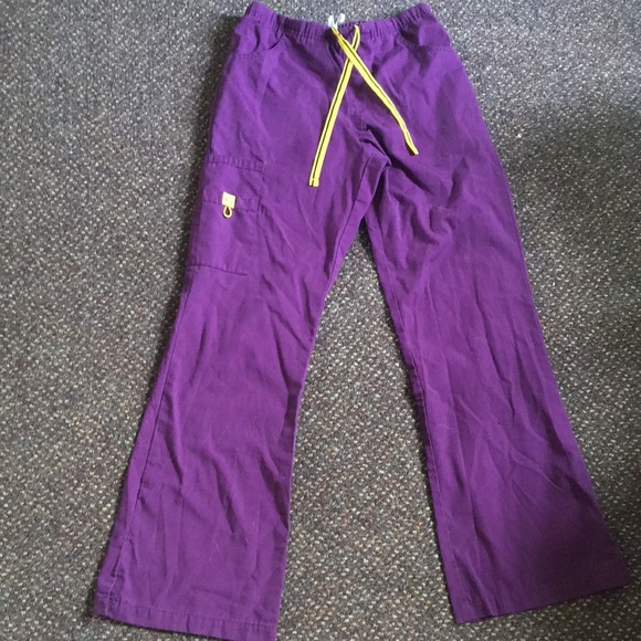 XS Purple Wonder Wink Scrub Pants - Picture 5 of 5